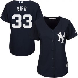 New York Yankees #33 Greg Bird Navy Blue Alternate Womens Stitched MLB Jersey