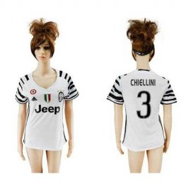 Womens Juventus #3 Chiellini Sec Away Soccer Club Jersey