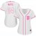San Francisco Giants #24 Willie Mays White/Pink Fashion Womens Stitched MLB Jersey
