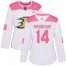 Adidas Anaheim Ducks #14 Adam Henrique White/Pink Authentic Fashion Womens Stitched NHL Jersey
