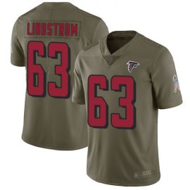 Nike Atlanta Falcons #63 Chris Lindstrom Olive Mens Stitched NFL Limited 2017 Salute To Service Jersey