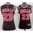 Cheap Women Chicago Bulls 23 Michael Jordan Black Red Strip NBA Jersey
