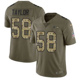Nike Seattle Seahawks #58 Darrell Taylor Olive/Camo Mens Stitched NFL Limited 2017 Salute To Service Jersey