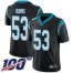 Nike Carolina Panthers #53 Brian Burns Black Team Color Mens Stitched NFL 100th Season Vapor Limited Jersey