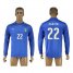 Italy #22 Santon Blue Home Long Sleeves Soccer Country Jersey