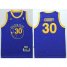 Golden State Warriors #30 Stephen Curry Blue Throwback Stitched NBA Jersey