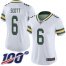 Nike Green Bay Packers #6 JK Scott White Womens Stitched NFL 100th Season Vapor Limited Jersey