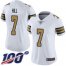 Nike New Orleans Saints #7 Taysom Hill White Womens Stitched NFL Limited Rush 100th Season Jersey