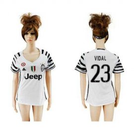 Womens Juventus #23 Vidal Sec Away Soccer Club Jersey