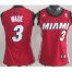 Cheap Women Miami Heat 3# Dwyane Wade Red NBA Jerseys