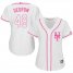 New York Mets #48 Jacob deGrom White/Pink Fashion Womens Stitched MLB Jersey