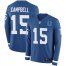 Nike Indianapolis Colts #15 Parris Campbell Royal Blue Team Color Mens Stitched NFL Limited Therma Long Sleeve Jersey