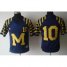 Kids Michigan Wolverines 10 Throwback Navy Blue NCAA Jerseys