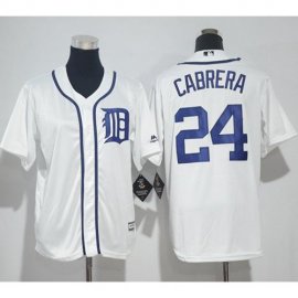 Detroit Tigers #24 Miguel Cabrera White Cool Base Stitched Youth MLB Jersey