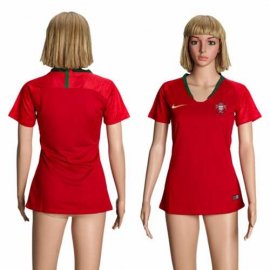 Womens Portugal Blank Home Soccer Country Jersey