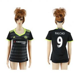 Womens Chelsea #9 Falcao Away Soccer Club Jersey