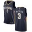 Nike New Orleans Pelicans #3 C.J. McCollum Navy Womens 2021-22 NBA 75th Anniversary Diamond Swingman Jersey – Icon Edition Womens