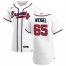 Atlanta Braves #65 Patrick Weigel Mens Nike White Home 2020 Authentic Player MLB Jersey