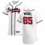 Atlanta Braves #65 Patrick Weigel Mens Nike White Home 2020 Authentic Player MLB Jersey