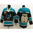 San Jose Sharks #88 Brent Burns Black Sawyer Hooded Sweatshirt Stitched NHL Jersey