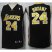 Los Angeles Lakers 24 Bryant Black Jersey Gold Number Cheap