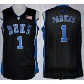 Duke Blue Devils 1 Jabari Parker Black NCAA Authentic Basketball Performance Jersey