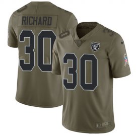 Nike Las Vegas Raiders #30 Jalen Richard Olive Mens Stitched NFL Limited 2017 Salute To Service Jersey