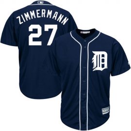 Detroit Tigers #27 Jordan Zimmermann Navy Blue Cool Base Stitched Youth MLB Jersey