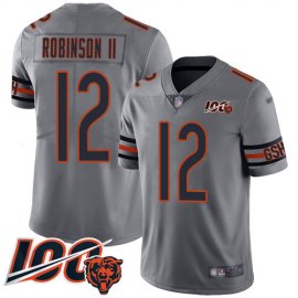 Nike Chicago Bears #12 Allen Robinson II Silver Mens Stitched NFL Limited Inverted Legend 100th Season Jersey