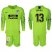 Atletico Madrid #13 Oblak Shiny Green Goalkeeper Long Sleeves Soccer Club Jersey