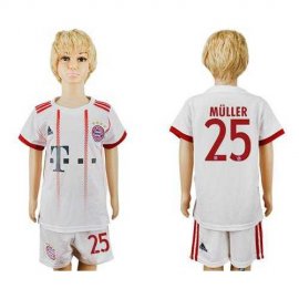 Bayern Munchen #25 Muller SEC Away Kid Soccer Club Jersey