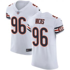Nike Chicago Bears #96 Akiem Hicks White Mens Stitched NFL Vapor Untouchable Elite Jersey