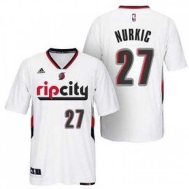 Mens Portland Trail Blazers #27 Jusuf Nurkic adidas White Swingman Rip City Jersey