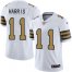 Nike New Orleans Saints #11 Deonte Harris White Mens Stitched NFL Limited Rush Jersey