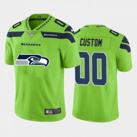 Seattle Seahawks Custom Green Mens Nike Big Team Logo Vapor Limited NFL Jersey