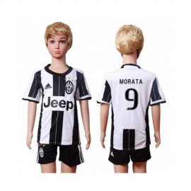 Juventus #9 Morata Home Kid Soccer Club Jersey