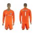 Chelsea #1 Begovic Orange Goalkeeper Long Sleeves Soccer Club Jersey