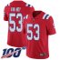 Nike New England Patriots #53 Kyle Van Noy Red Alternate Mens Stitched NFL 100th Season Vapor Limited Jersey