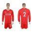Liverpool #2 Clyne Home Long Sleeves Soccer Club Jersey