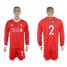 Liverpool #2 Clyne Home Long Sleeves Soccer Club Jersey
