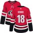 Adidas Carolina Hurricanes #18 Ryan Dzingel Red Home Authentic Womens Stitched NHL Jersey