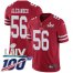 Nike San Francisco 49ers #56 Kwon Alexander Red Super Bowl LIV 2020 Team Color Youth Stitched NFL 100th Season Vapor Limited Jersey