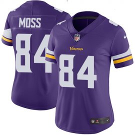 Nike Minnesota Vikings #84 Randy Moss Purple Team Color Womens Stitched NFL Vapor Untouchable Limited Jersey