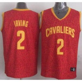 Cleveland Cavaliers #2 Kyrie Irving Red Crazy Light Stitched NBA Jersey