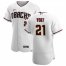 Arizona Diamondbacks #21 Stephen Vogt Mens Nike White Crimson Authentic Home Team MLB Jersey