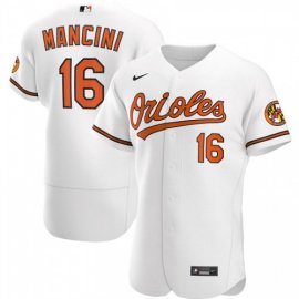 Baltimore Orioles #16 Trey Mancini Mens Nike White Home 2020 Authentic Player MLB Jersey