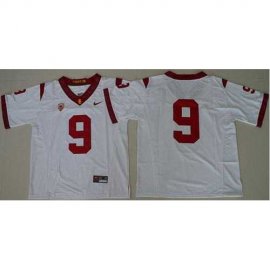 USC Trojans #9 JuJu Smith-Schuster White PAC-12 C Patch Stitched NCAA Jersey