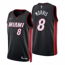 Nike Miami Heat #8 Markieff Morris Black Mens 2021-22 NBA 75th Anniversary Diamond Swingman Jersey – Icon Edition Mens