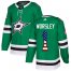 Adidas Dallas Stars #1 Gump Worsley Green Home Authentic USA Flag Stitched NHL Jersey