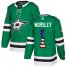Adidas Dallas Stars #1 Gump Worsley Green Home Authentic USA Flag Stitched NHL Jersey